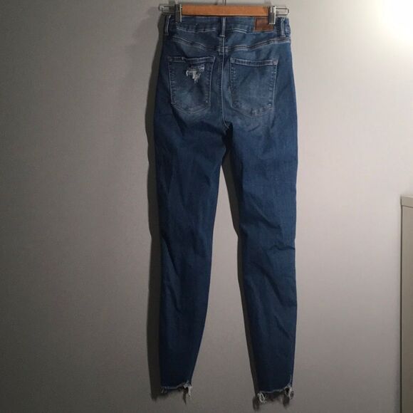 American Eagle jeans women's size 2 long 2L blue curvy super hi-rise jeg… - Picture 6 of 16